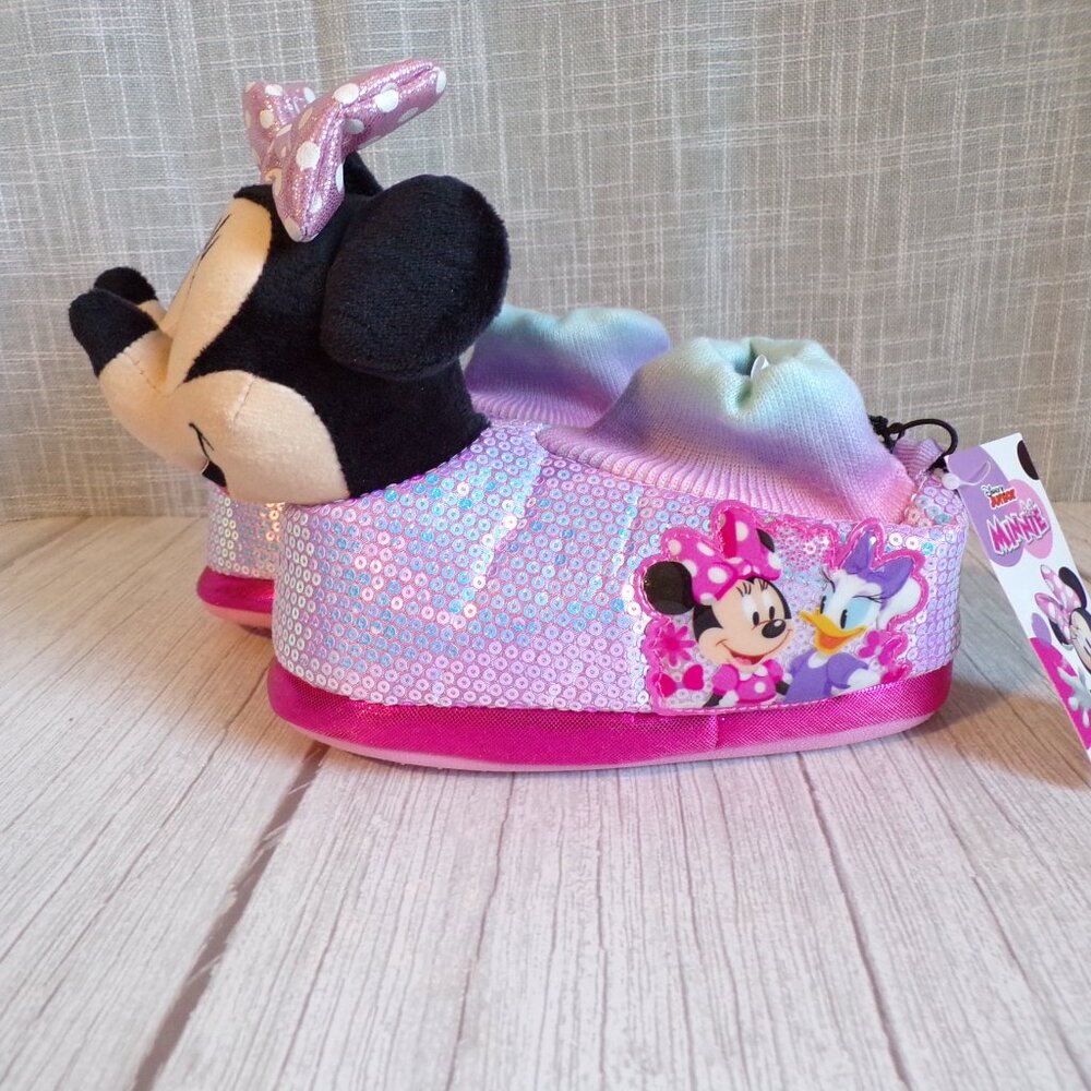 Disney Junior Minnie Mouse Toddler Girls' Character Slippers, Size 9/10 - Picture 4 of 6